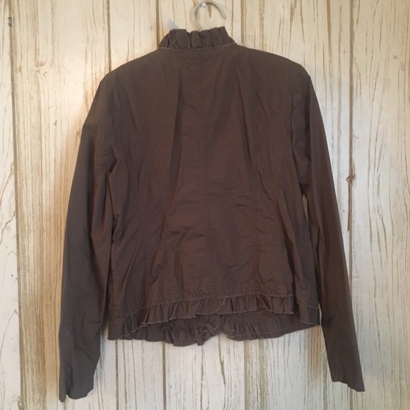 LOFT outlet- ruffled lightweight jacket - Picture 2 of 6